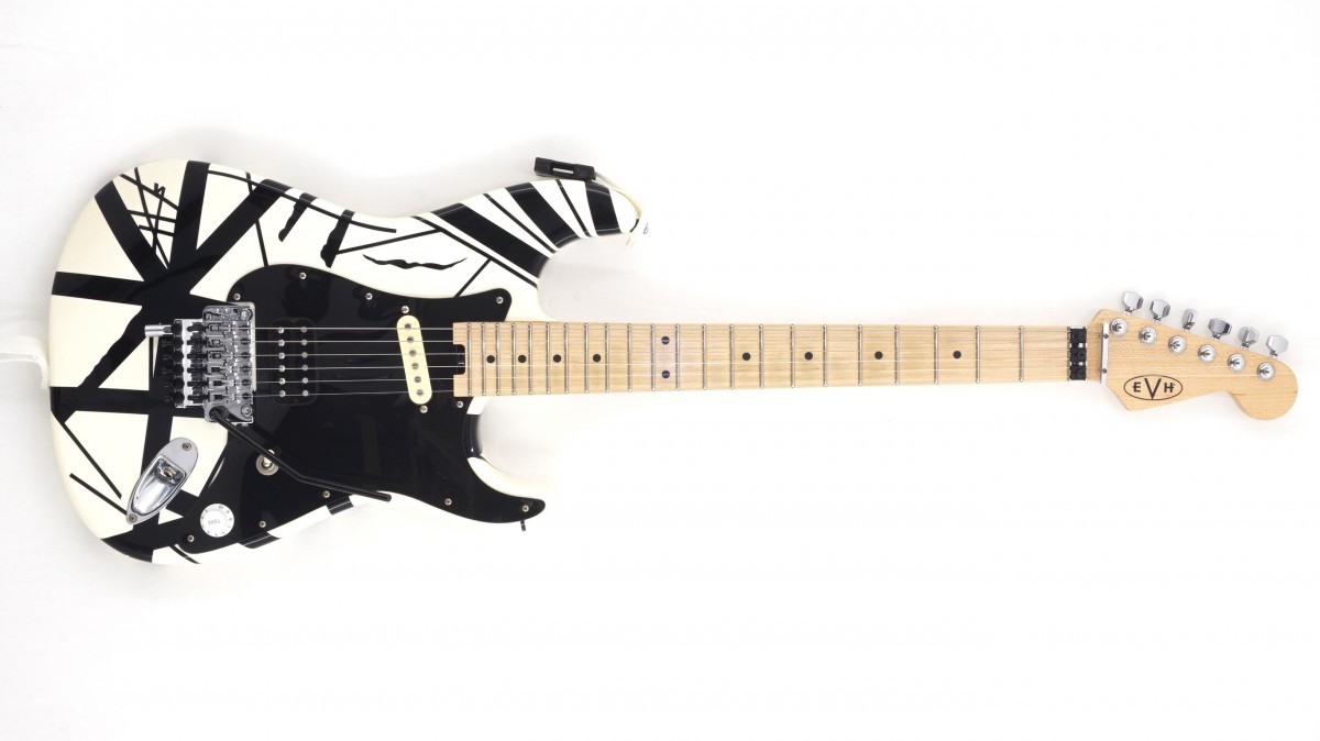 EVH Striped Series (White with Black Stripes)