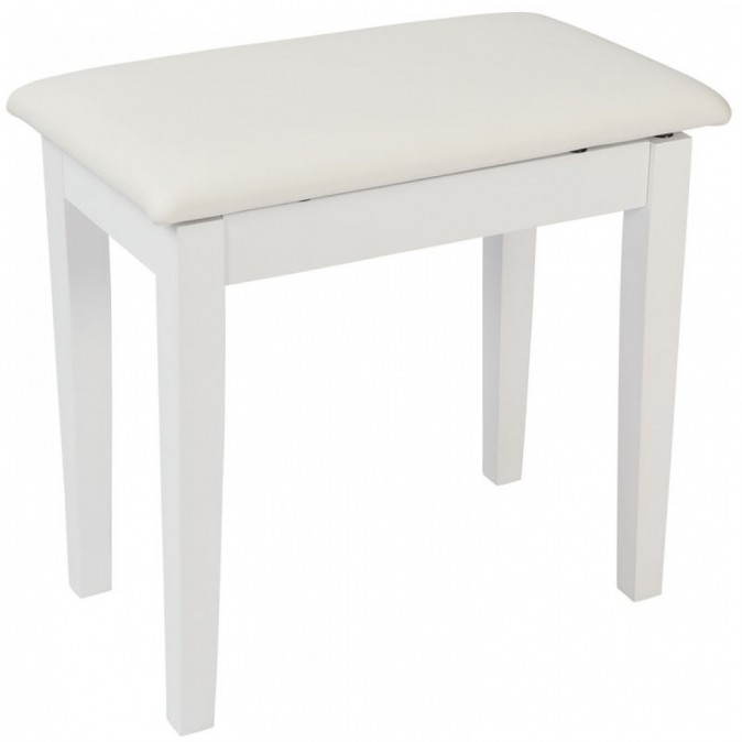 Kinsman Piano Bench with Storage (Satin White)