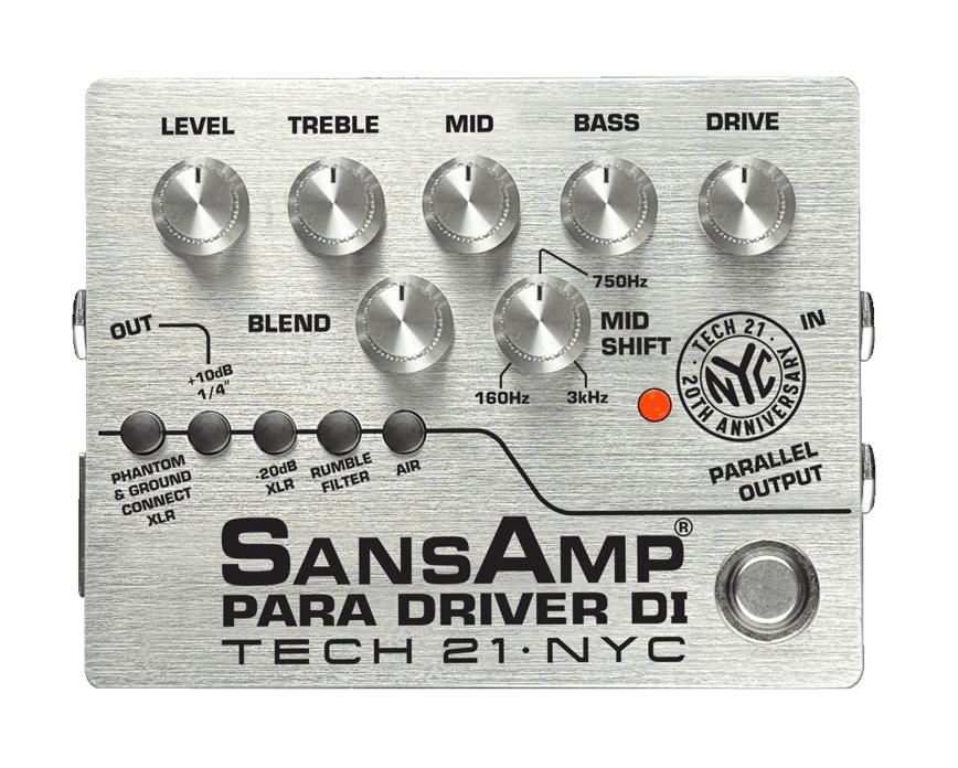 ベース Tech21 Sansamp PARA D Tech 21 SansAmp Para Driver DI Ltd. Edition - Brands - Effects