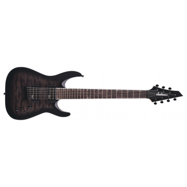 Jackson JS22-7 DKA QM Dinky Arch Top 7-String (Transparent Black Burst)
