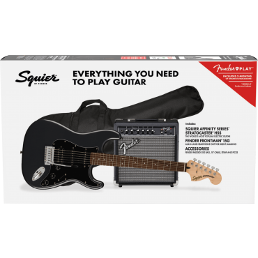 Squier Affinity Stratocaster HSS Package (Charcoal Frost Metallic)