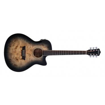 Washburn Deep Forest Burl ACE (Black Fade)