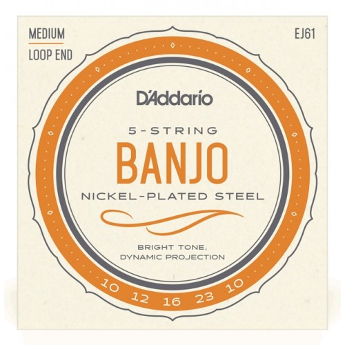 D'Addario EJ61 5-String Banjo (Medium)