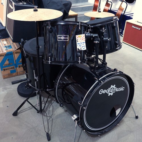 Gear 4 Music 5-Piece Drumkit (Black)